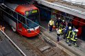 Unfall zwischen zwei KVB Bahnen Koeln Hoehenhaus Im Weidenbruch P090